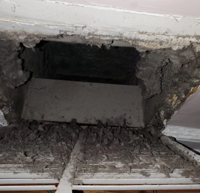 Dryer Vent Before Cleaning